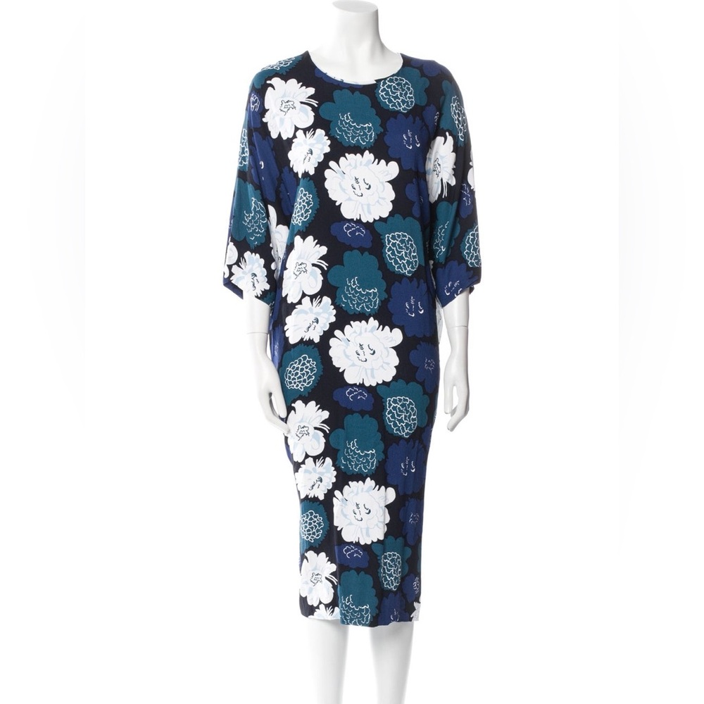 Marimekko Floral Print Midi Length Dress